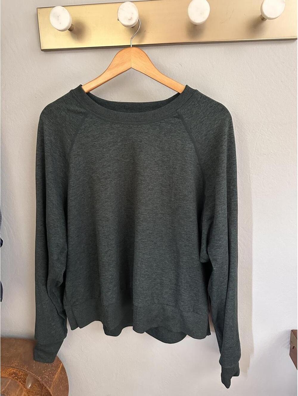 Quince Women's Green and Grey Sweatshirt